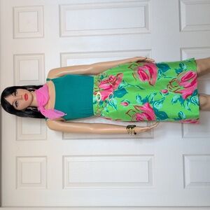 LEI LEI Floral Silk Skirt